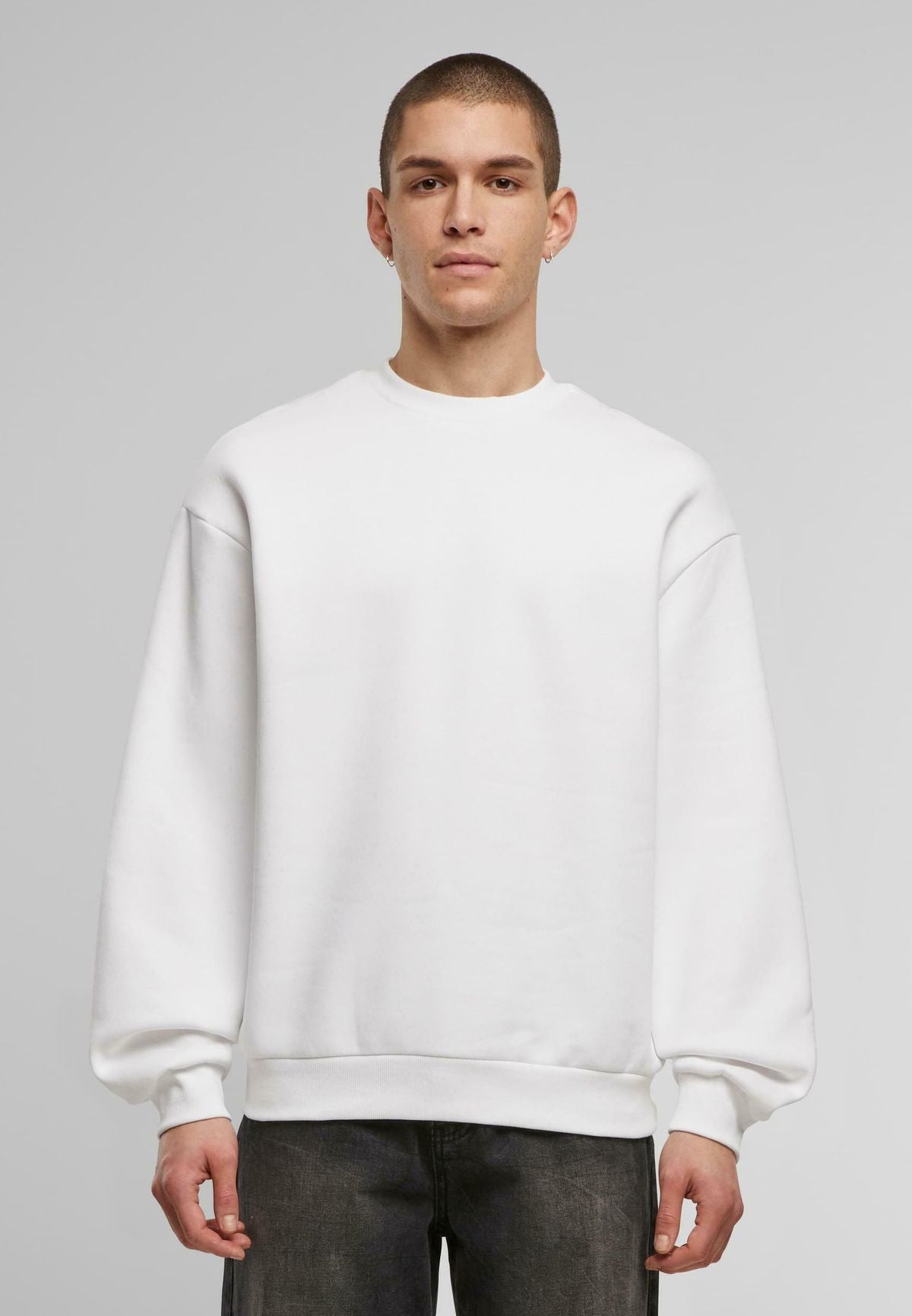 Textured Full Sleeves Mock Neck T-shirt